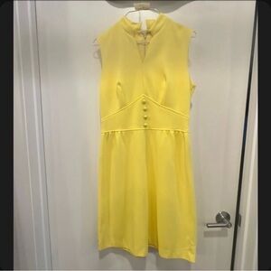 True Vintage 1960s mini Mod Yellow Sleeveless Dress